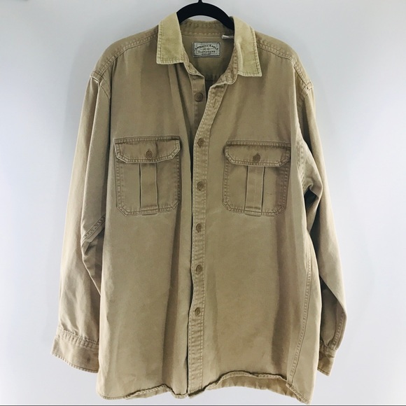 VTG American Eagle Khaki Cotton Button Down